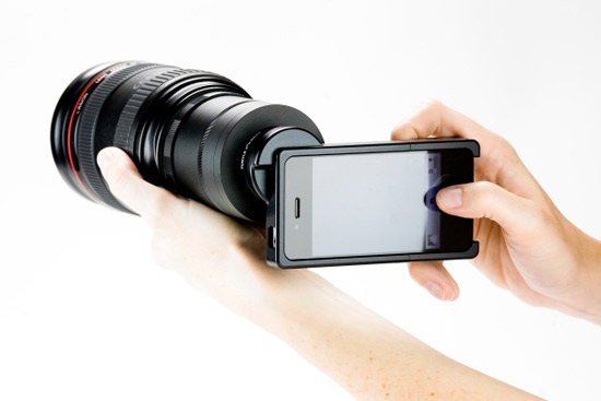 iPhone 4 + объектив Nikon или Canon. iPhone 4 + объектив Nikon или Canon.
