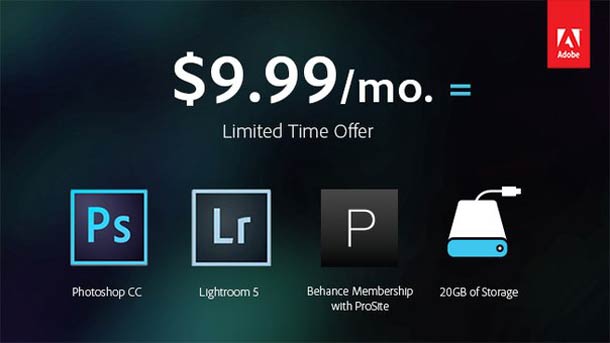 Photoshop CC и Lightroom 5 за 9.99$